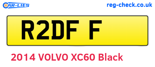 R2DFF are the vehicle registration plates.