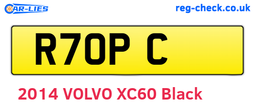 R7OPC are the vehicle registration plates.