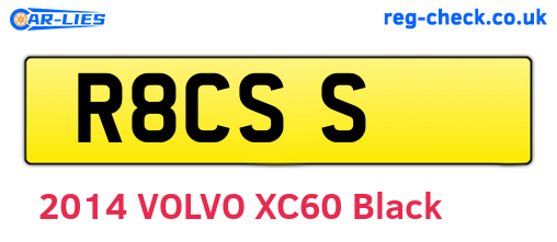 R8CSS are the vehicle registration plates.