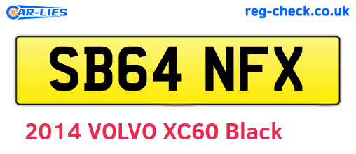 SB64NFX are the vehicle registration plates.