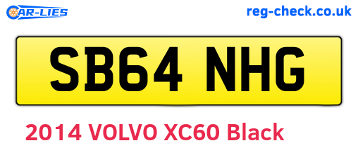 SB64NHG are the vehicle registration plates.