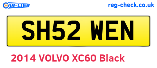 SH52WEN are the vehicle registration plates.