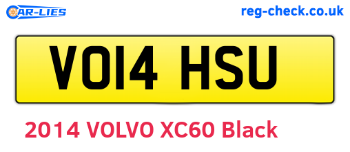 VO14HSU are the vehicle registration plates.