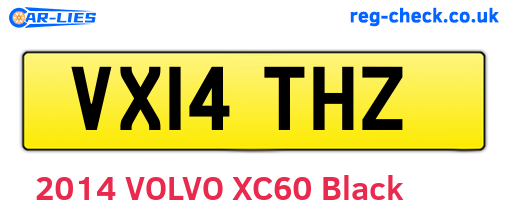 VX14THZ are the vehicle registration plates.