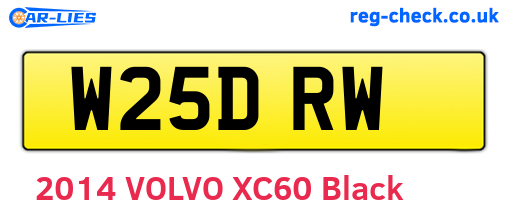 W25DRW are the vehicle registration plates.