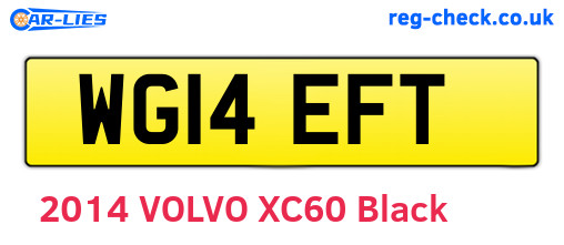 WG14EFT are the vehicle registration plates.
