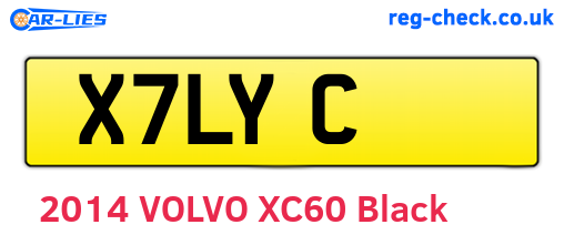 X7LYC are the vehicle registration plates.
