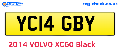 YC14GBY are the vehicle registration plates.