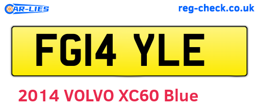 FG14YLE are the vehicle registration plates.