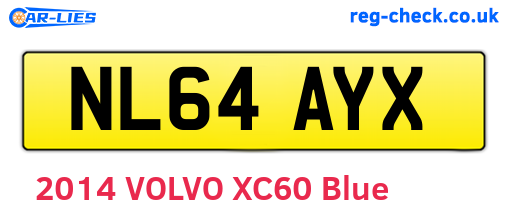 NL64AYX are the vehicle registration plates.