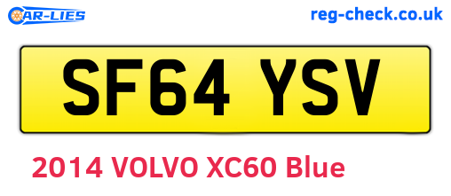 SF64YSV are the vehicle registration plates.