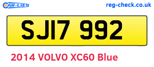 SJI7992 are the vehicle registration plates.