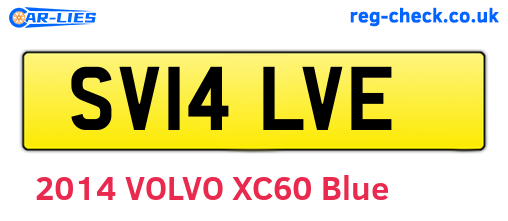SV14LVE are the vehicle registration plates.