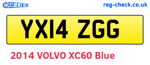 YX14ZGG are the vehicle registration plates.