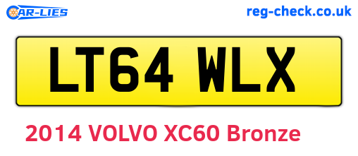 LT64WLX are the vehicle registration plates.