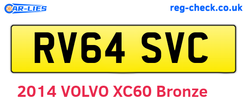 RV64SVC are the vehicle registration plates.