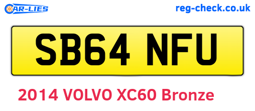 SB64NFU are the vehicle registration plates.