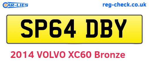 SP64DBY are the vehicle registration plates.