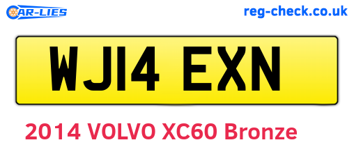 WJ14EXN are the vehicle registration plates.