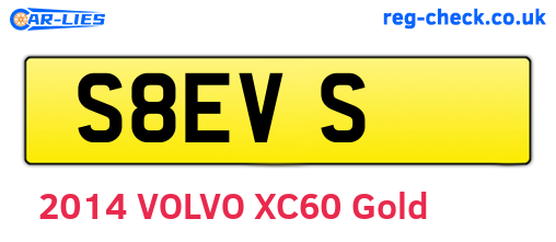 S8EVS are the vehicle registration plates.