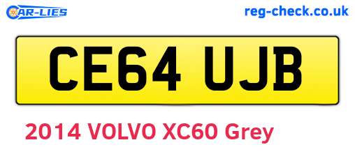 CE64UJB are the vehicle registration plates.
