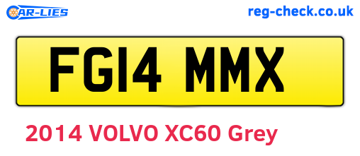 FG14MMX are the vehicle registration plates.