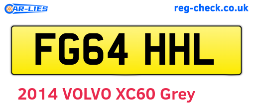 FG64HHL are the vehicle registration plates.