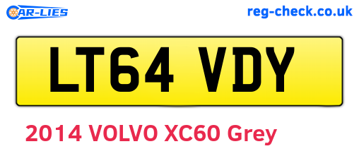 LT64VDY are the vehicle registration plates.