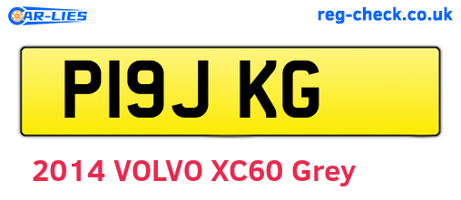 P19JKG are the vehicle registration plates.