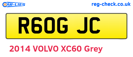 R60GJC are the vehicle registration plates.