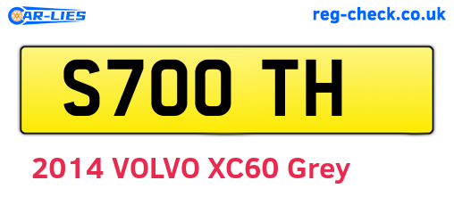 S70OTH are the vehicle registration plates.
