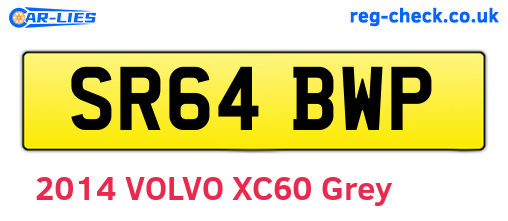 SR64BWP are the vehicle registration plates.