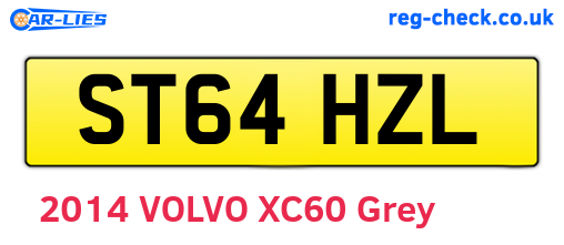 ST64HZL are the vehicle registration plates.