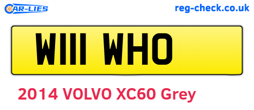 W111WHO are the vehicle registration plates.