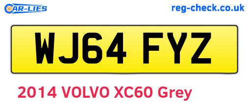 WJ64FYZ are the vehicle registration plates.
