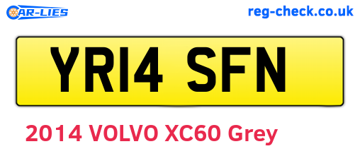 YR14SFN are the vehicle registration plates.