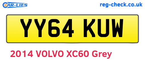 YY64KUW are the vehicle registration plates.