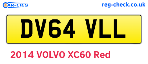DV64VLL are the vehicle registration plates.