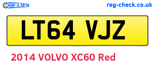 LT64VJZ are the vehicle registration plates.