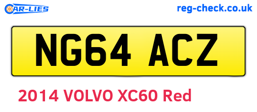 NG64ACZ are the vehicle registration plates.