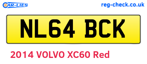 NL64BCK are the vehicle registration plates.