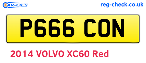 P666CON are the vehicle registration plates.