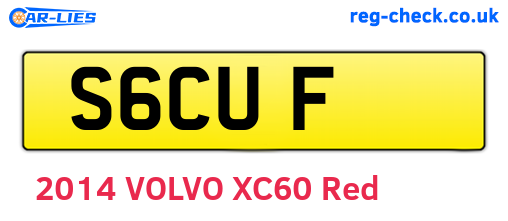 S6CUF are the vehicle registration plates.