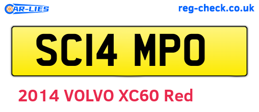 SC14MPO are the vehicle registration plates.