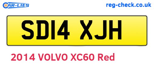 SD14XJH are the vehicle registration plates.