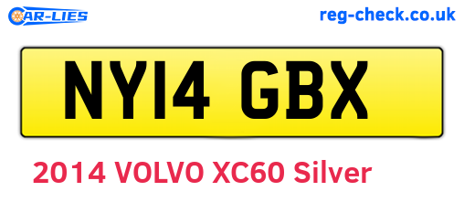 NY14GBX are the vehicle registration plates.