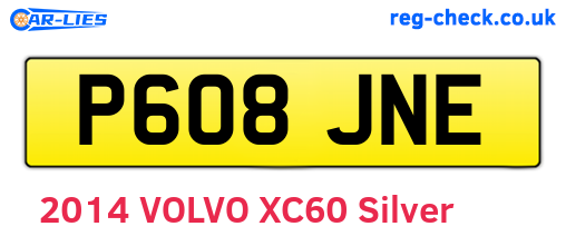 P608JNE are the vehicle registration plates.