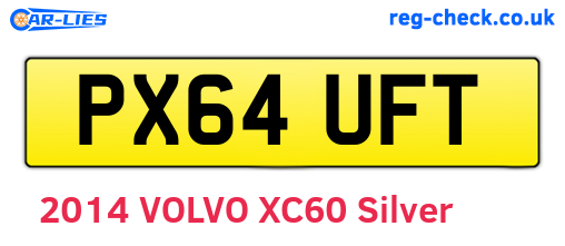 PX64UFT are the vehicle registration plates.