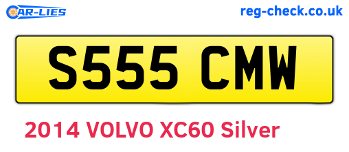 S555CMW are the vehicle registration plates.
