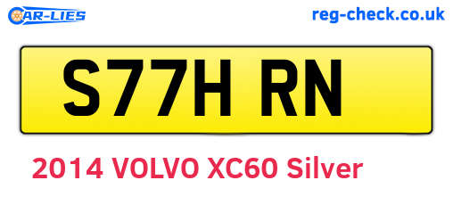S77HRN are the vehicle registration plates.